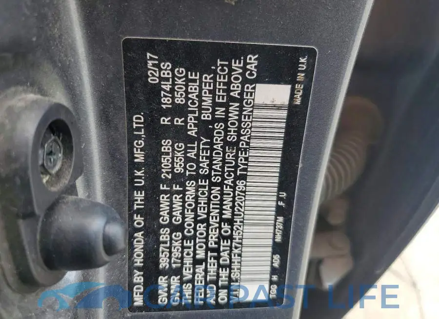 SHHFK7H52HU220796# 13