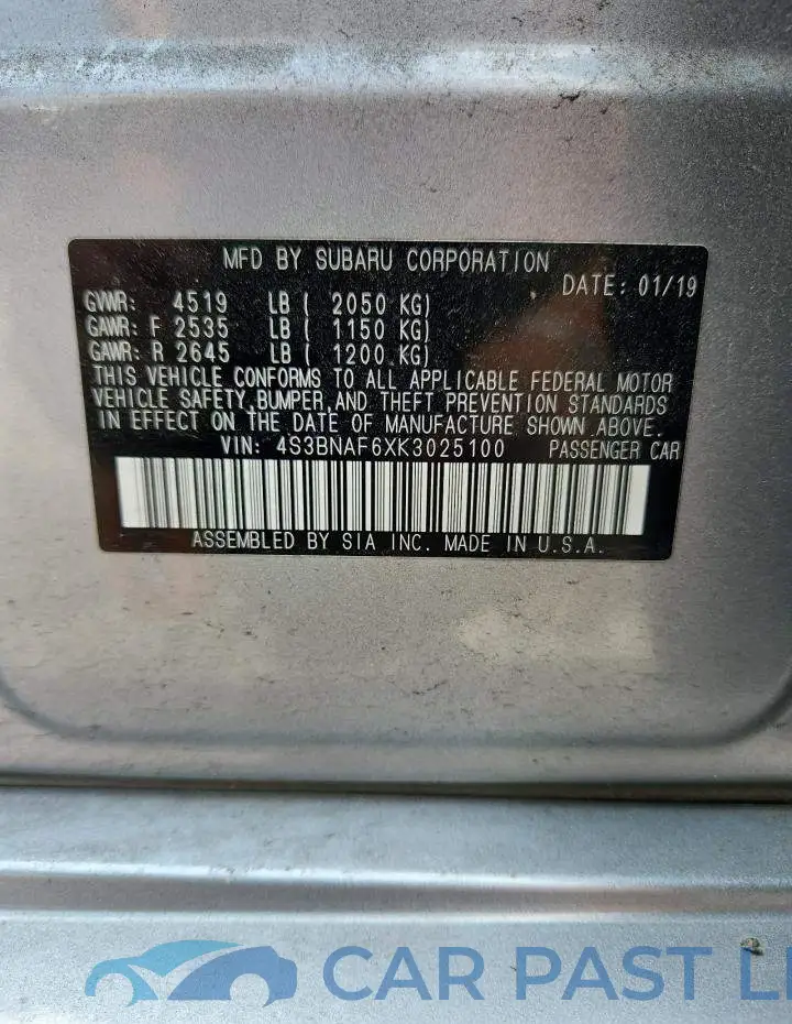 4S3BNAF6XK3025100# 13