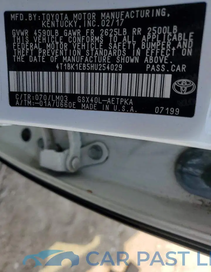 4T1BK1EB5HU254029# 12