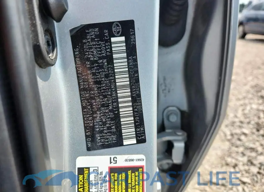 4T1R11AK4MU482072# 12