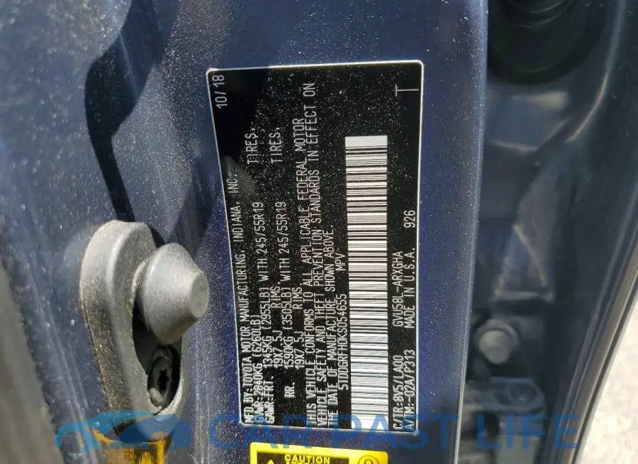 5TDDGRFH0KS054655# 13