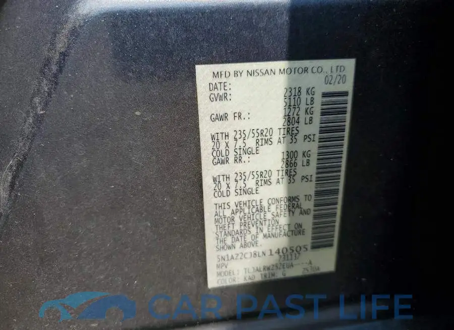 5N1AZ2CJ8LN140505# 13