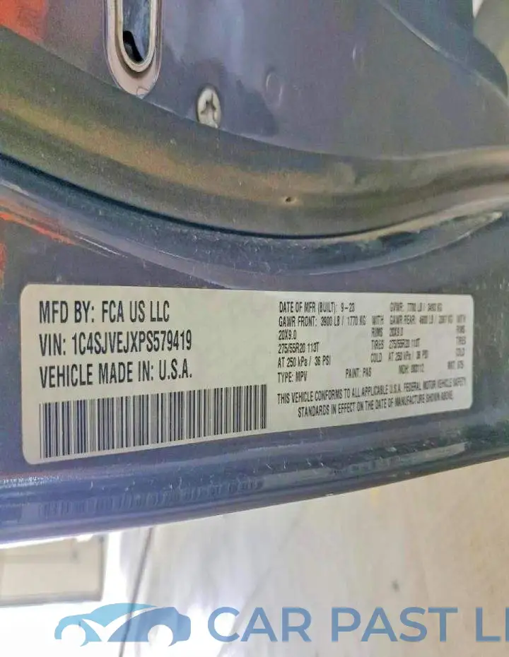 1C4SJVEJXPS579419# 13