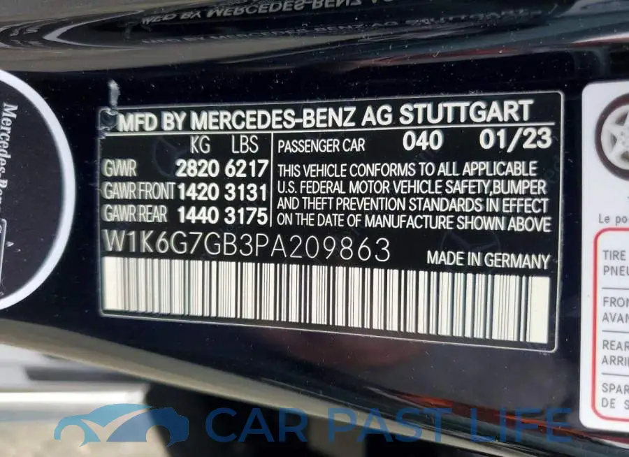 W1K6G7GB3PA209863# 13