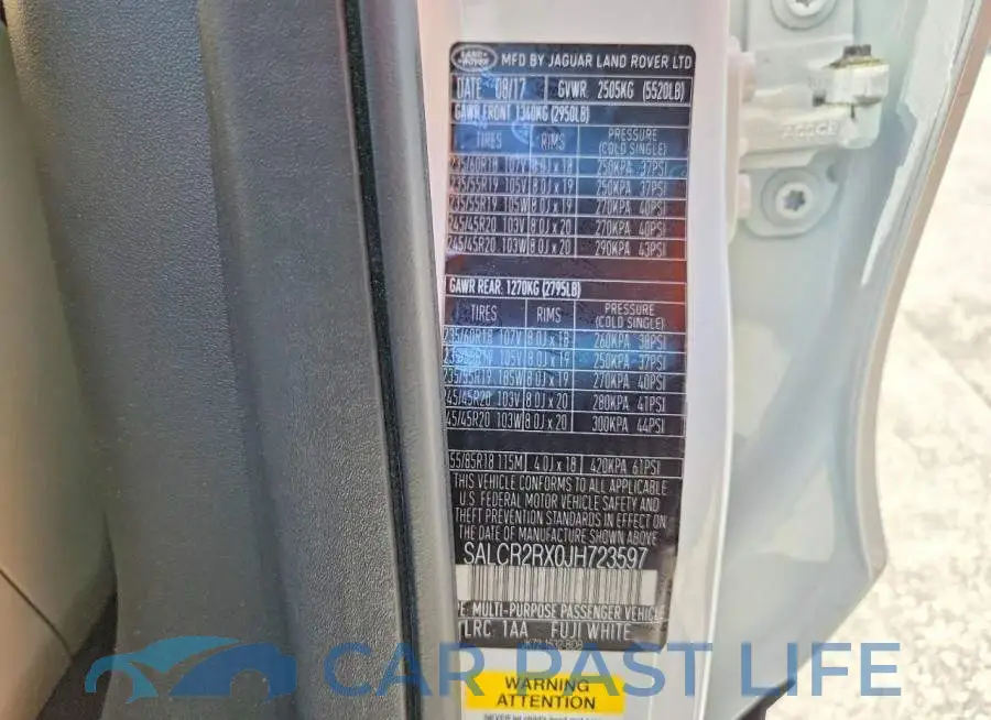 SALCR2RX0JH723597# 13