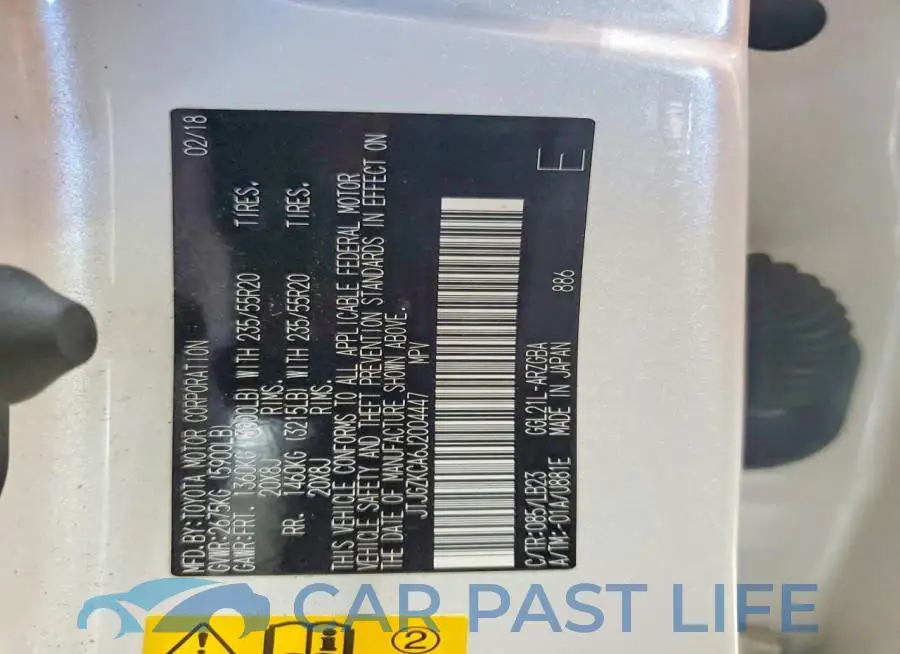 JTJGZKCA6J2004447# 12