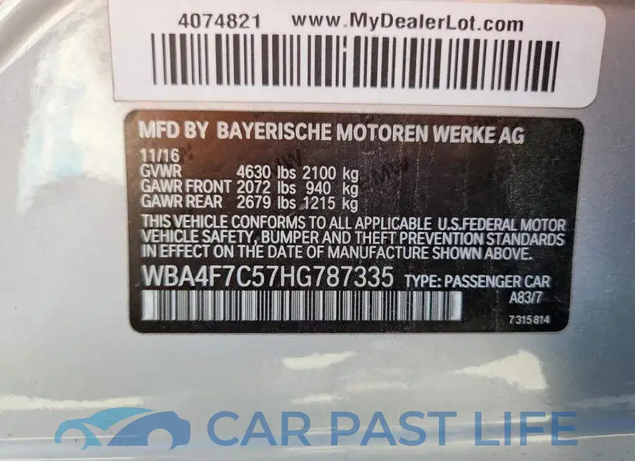 WBA4F7C57HG787335# 12