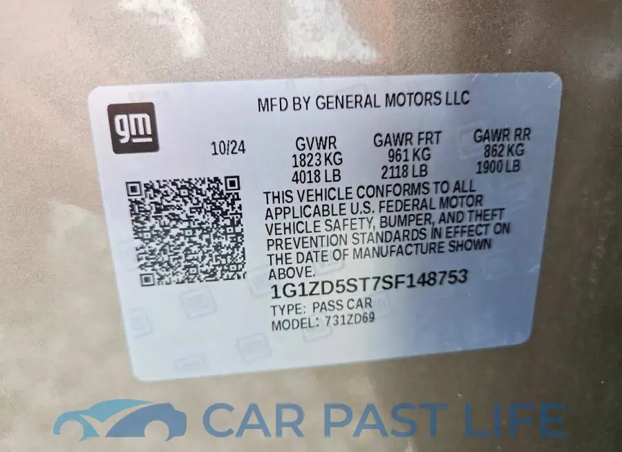 1G1ZD5ST7SF148753# 12