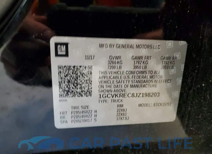 1GCVKREC8JZ198203# 12