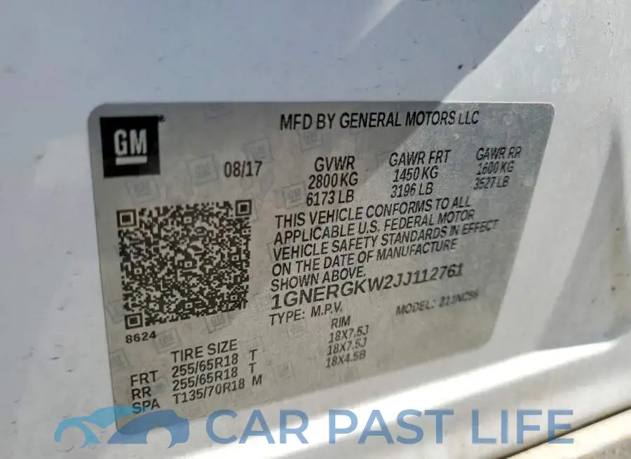 1GNERGKW2JJ112761# 13