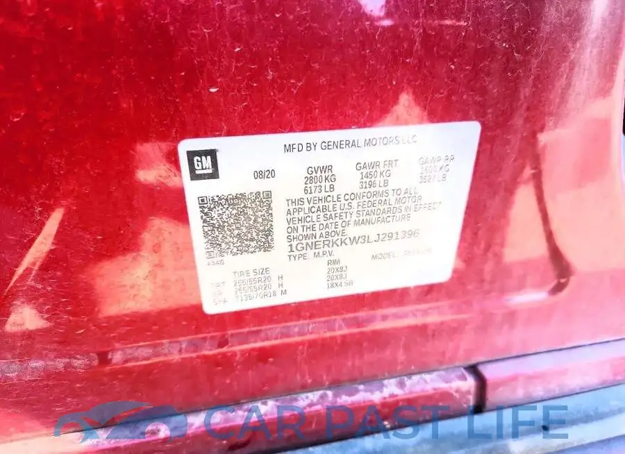 1GNERKKW3LJ291396# 13