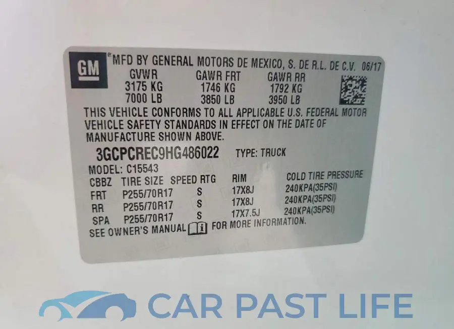 3GCPCREC9HG486022# 12