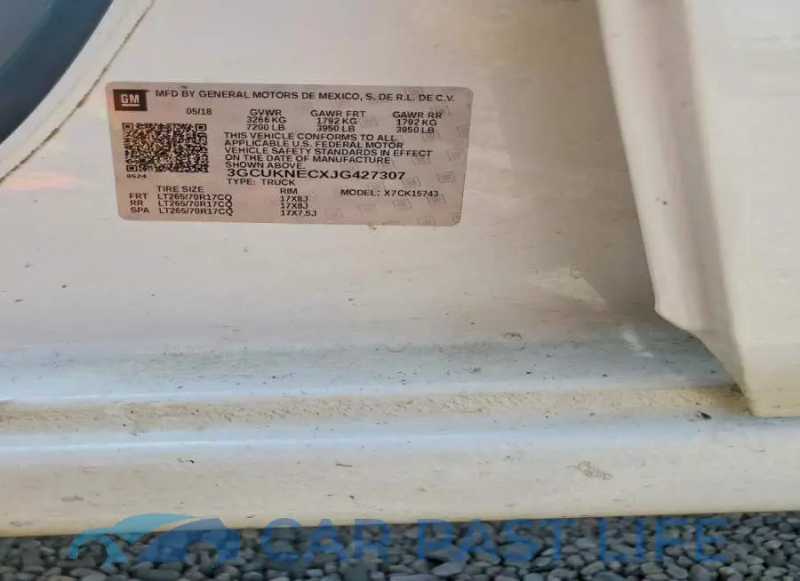 3GCUKNECXJG427307# 12