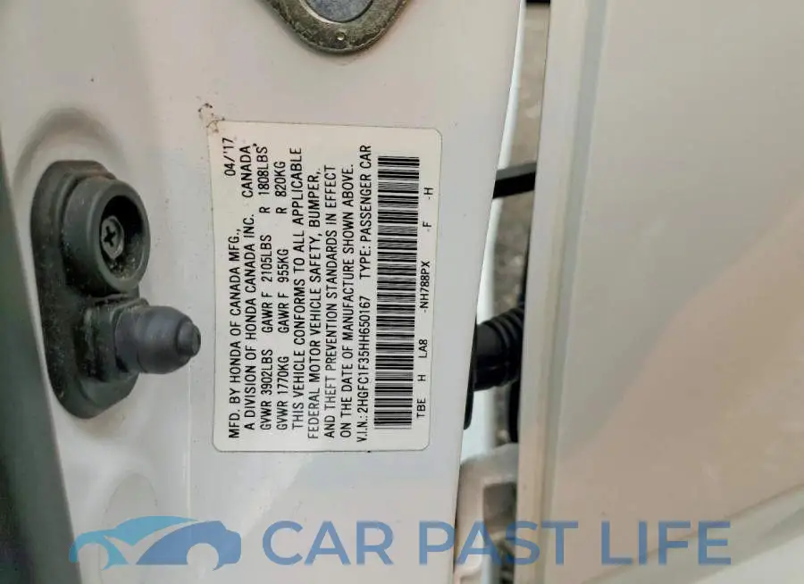 2HGFC1F35HH650167# 12
