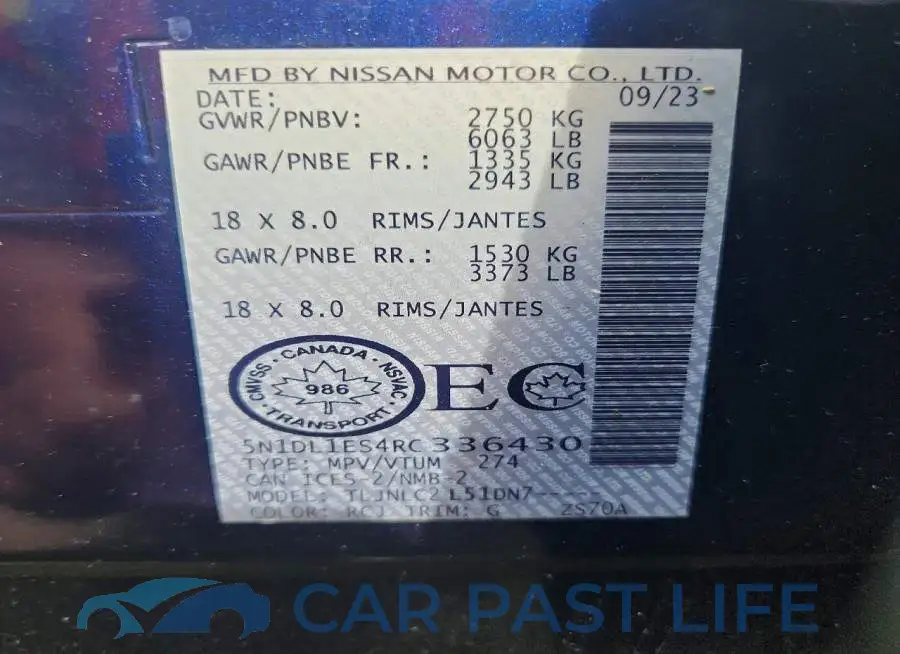5N1DL1ES4RC336430# 13