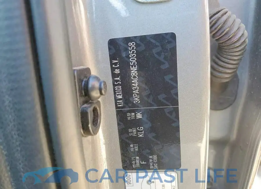 3KPA34AC8NE503558# 13