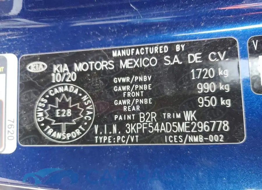 3KPF54AD5ME296778# 12