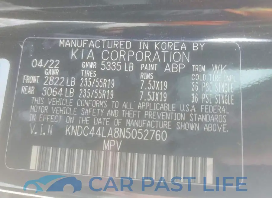 KNDC44LA8N5052760# 14