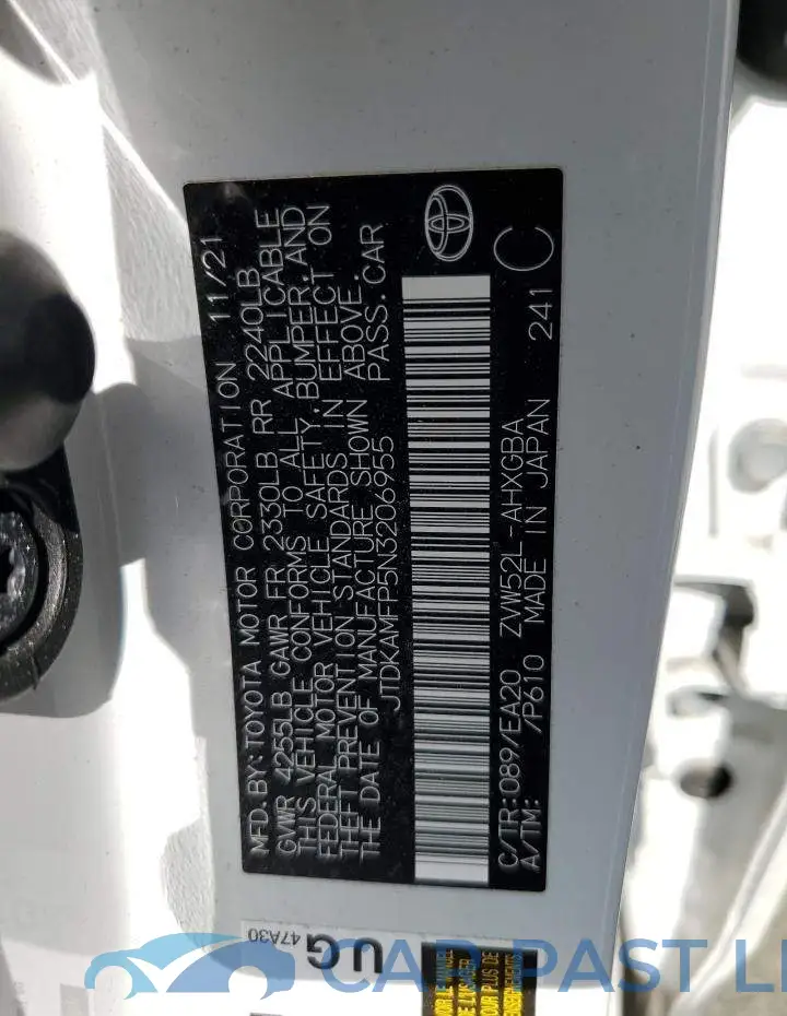JTDKAMFP5N3206955# 12