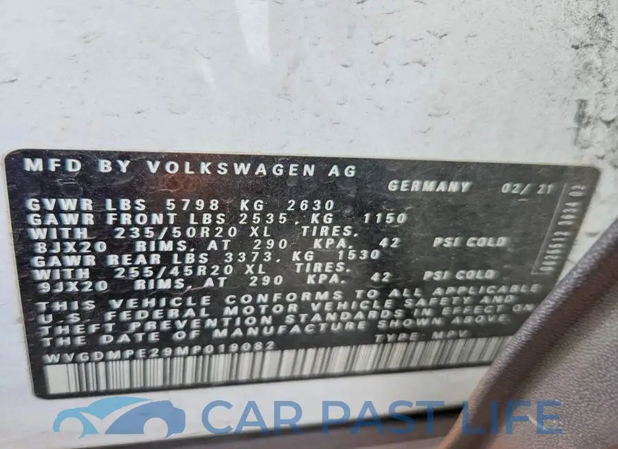 WVGDMPE29MP019082# 13