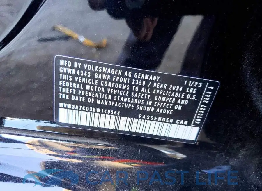 WVW3A7CD3RW148364# 12