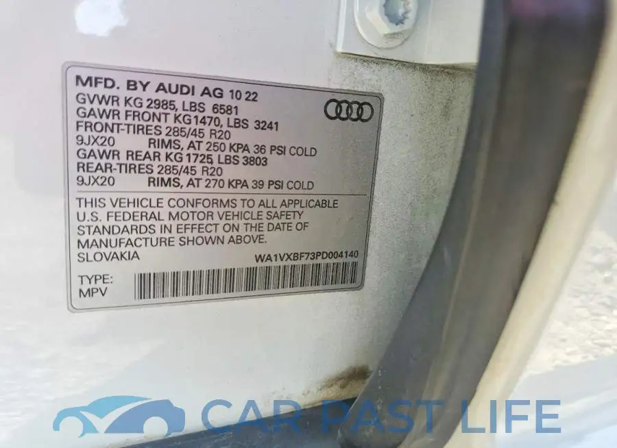 WA1VXBF73PD004140# 13