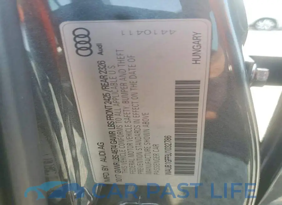 WAUB1GFF9J1032786# 12