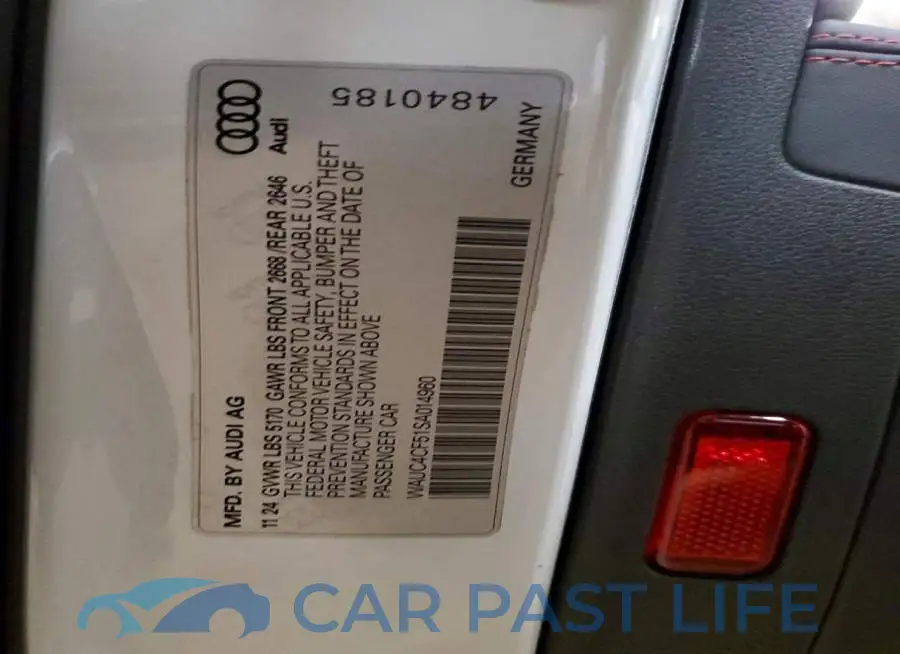 WAUC4CF51SA014960# 12