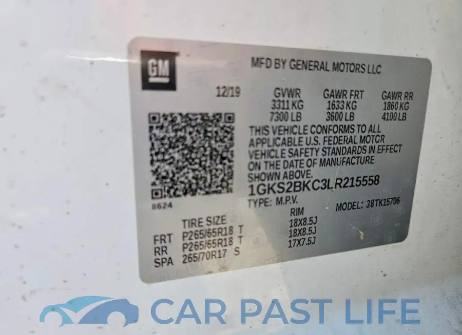 1GKS2BKC3LR215558# 14