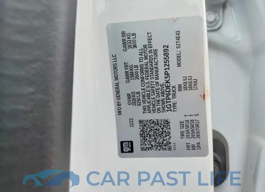 1GTP6DEK5P1255892# 12