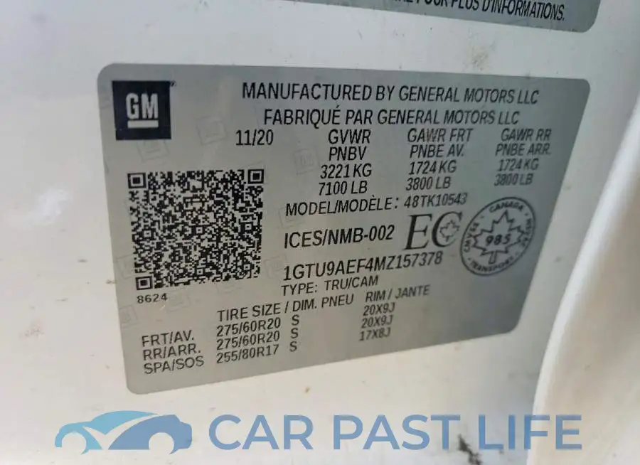 1GTU9AEF4MZ157378# 12