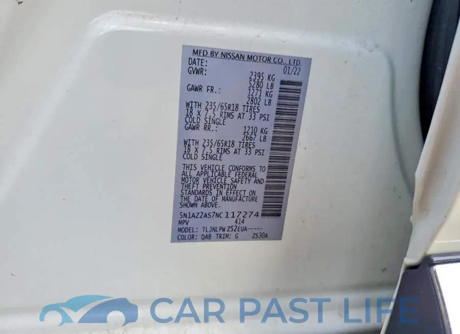 5N1AZ2AS7NC117274# 13