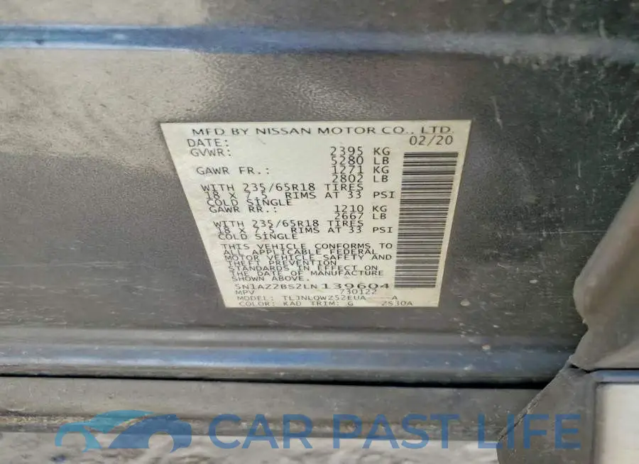 5N1AZ2BS2LN139604# 13