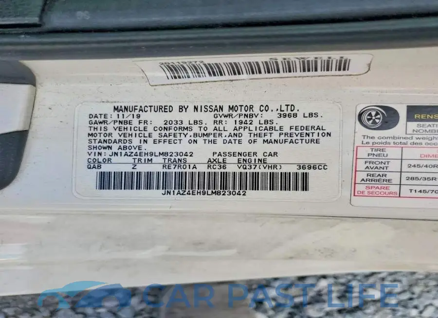 JN1AZ4EH9LM823042# 13
