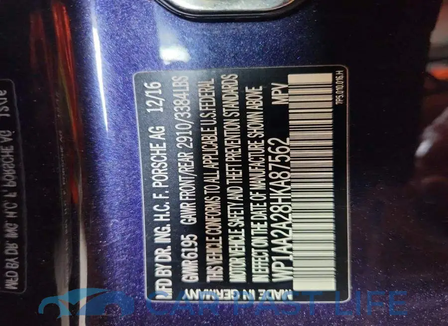 WP1AA2A28HKA87562# 13