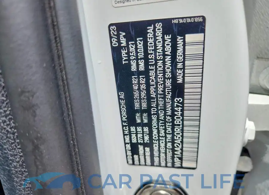 WP1AA2A50RLB04473# 13