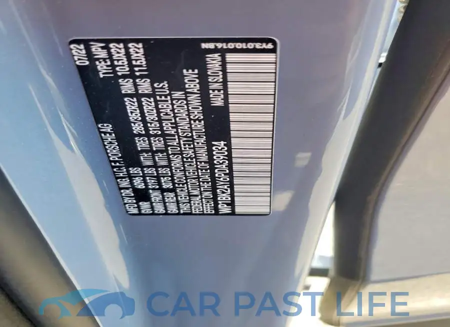 WP1BK2AY6PDA39034# 13
