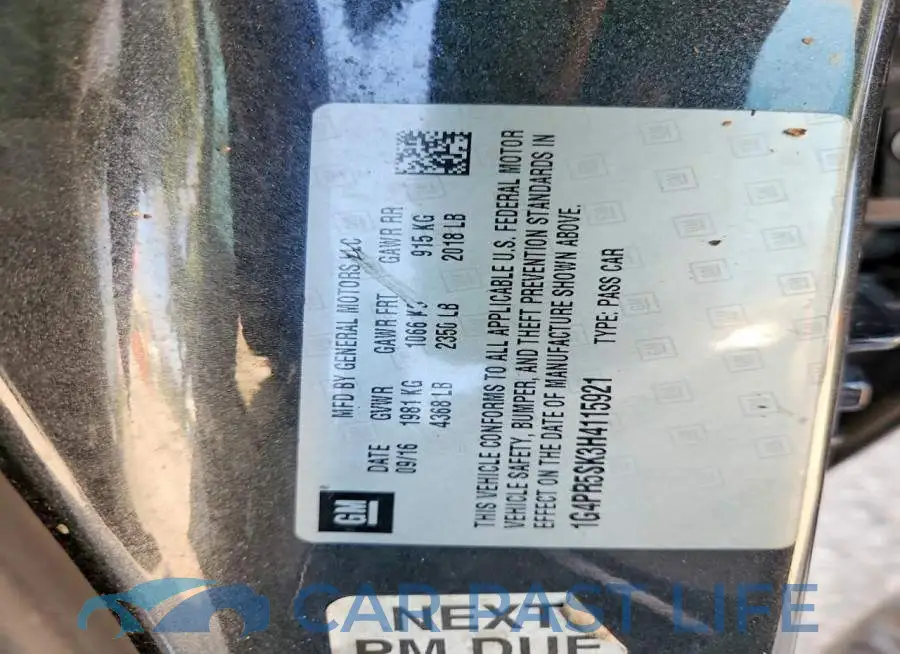 1G4PR5SK3H4115921# 12