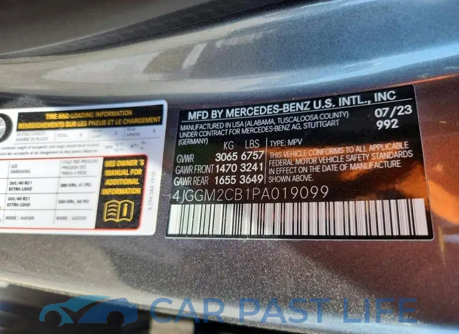 4JGGM2CB1PA019099# 13