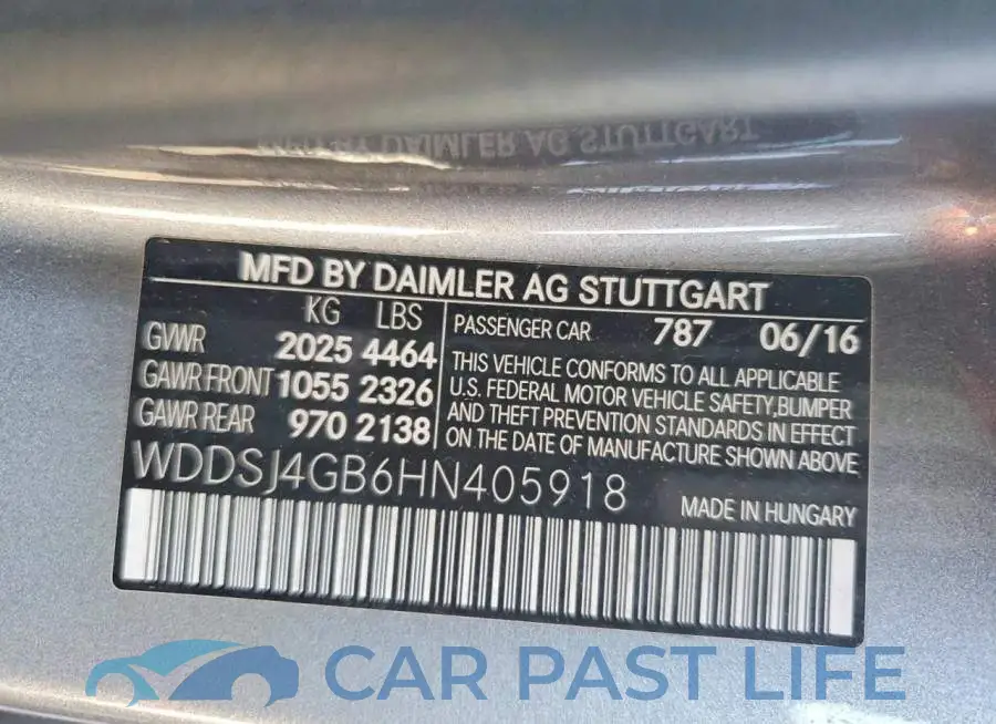 WDDSJ4GB6HN405918# 12
