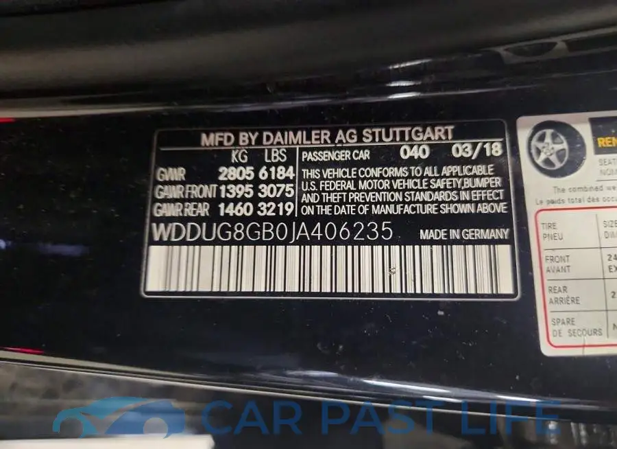 WDDUG8GB0JA406235# 12