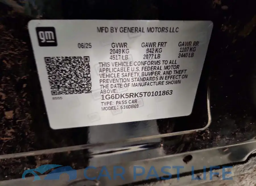 1G6DK5RK5T0101863# 12