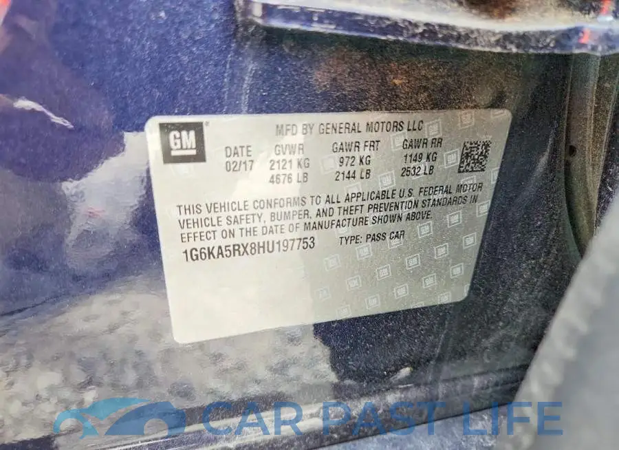 1G6KA5RX8HU197753# 12