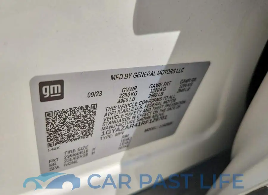 1GYAZAR41RF129701# 13