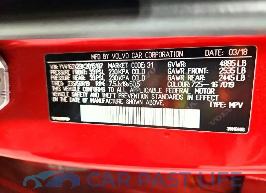 YV4162XZ9K2015197# 13