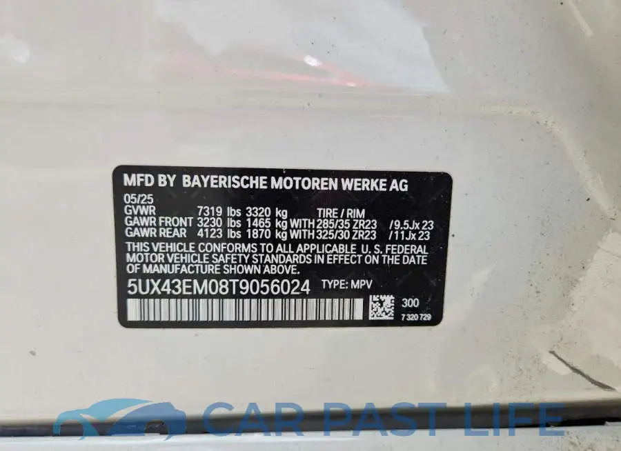 5UX43EM08T9056024# 14