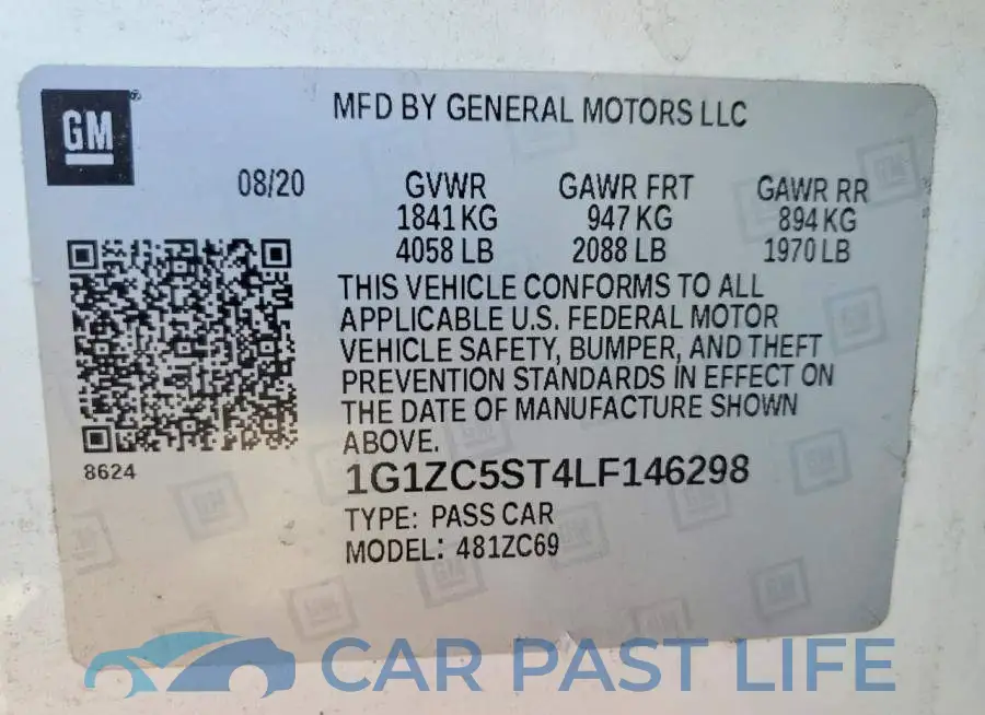 1G1ZC5ST4LF146298# 12