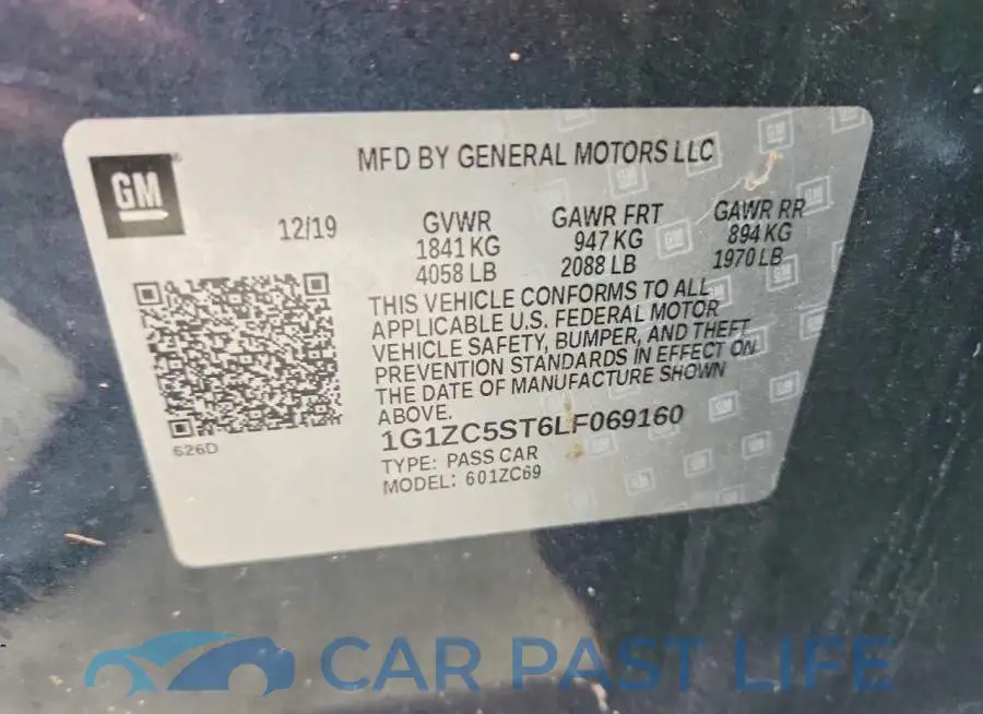 1G1ZC5ST6LF069160# 13