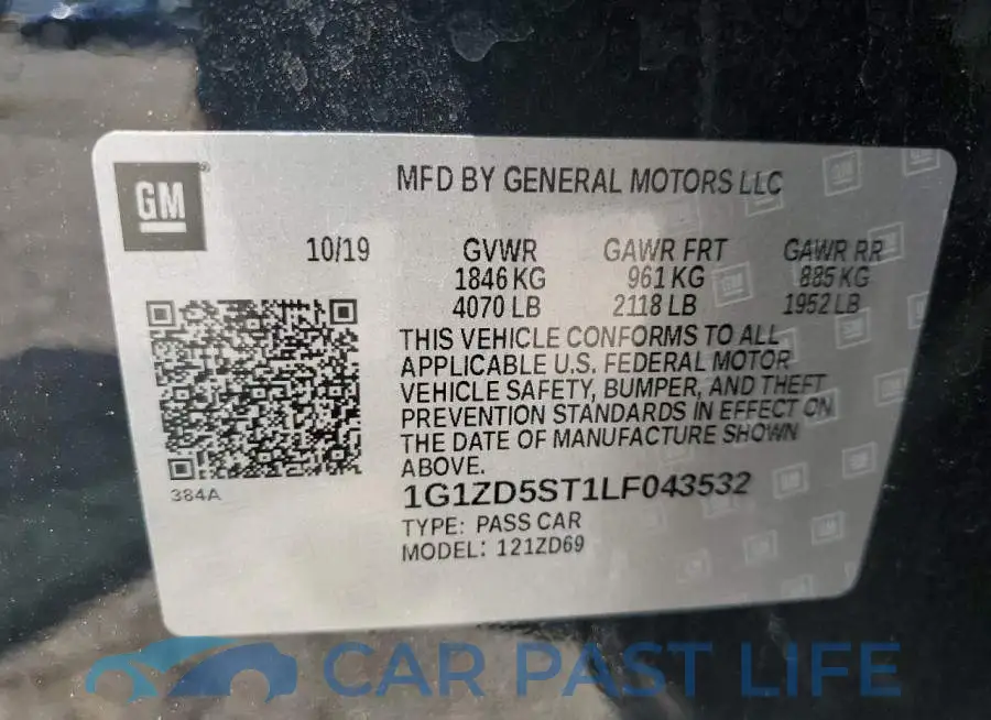 1G1ZD5ST1LF043532# 12