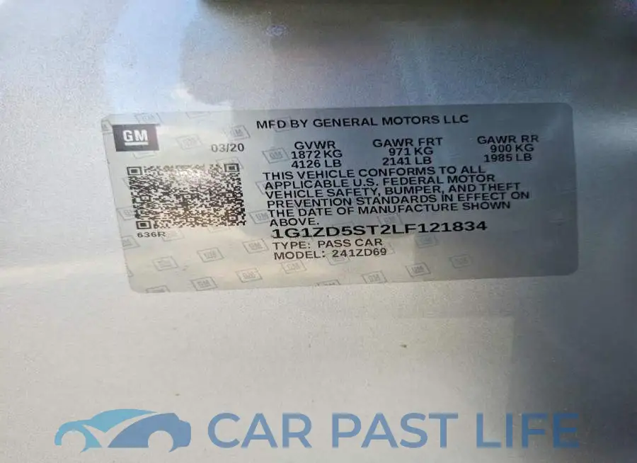 1G1ZD5ST2LF121834# 12